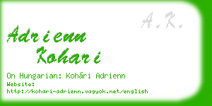 adrienn kohari business card
